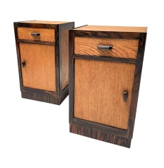 Two Art Deco Modernist Nightstands or Bedside Tables, 1920s 2